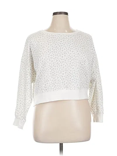 Pre-owned Hippie Rose Pullover Sweater In White