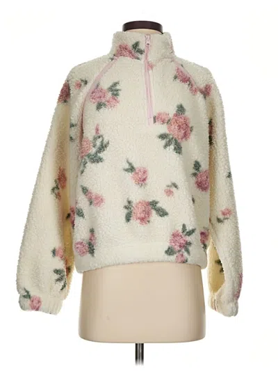 Pre-owned Hippie Rose Pullover Sweater In White