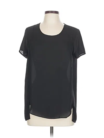 Pre-owned Hippie Rose Short Sleeve Blouse In Black
