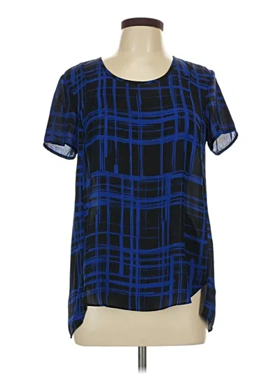 Pre-owned Hippie Rose Short Sleeve Blouse In Blue