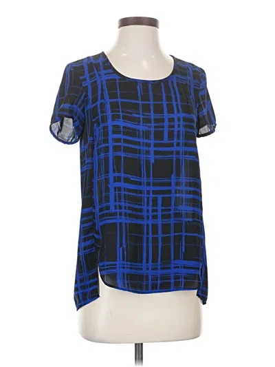 Pre-owned Hippie Rose Short Sleeve Blouse In Blue