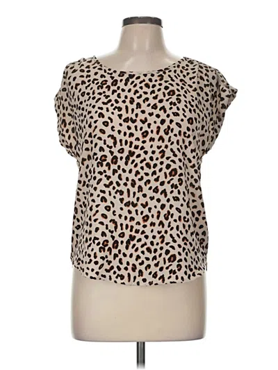 Pre-owned Hippie Rose Short Sleeve Blouse In Brown