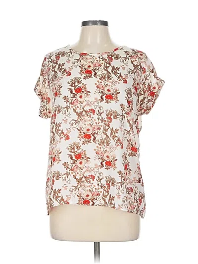 Pre-owned Hippie Rose Short Sleeve Blouse In White