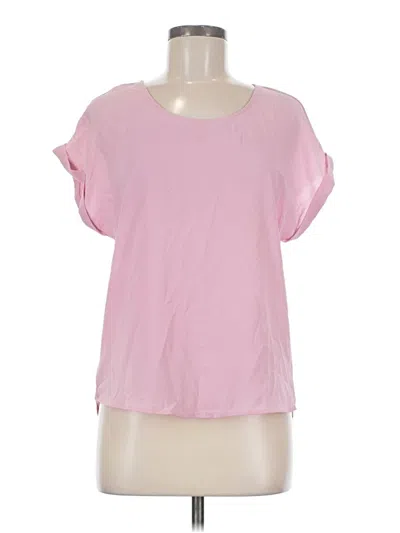 Pre-owned Hippie Rose Short Sleeve Top Pink Scoop Neck Tops