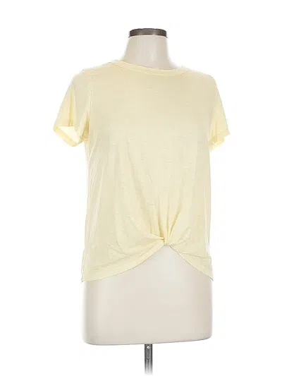 Pre-owned Hippie Rose Short Sleeve Top Yellow Keyhole Neckline Tops