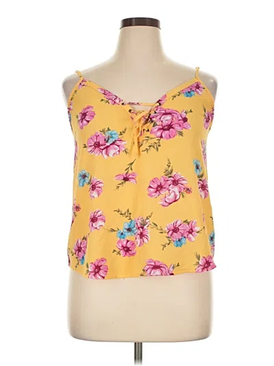 Pre-owned Hippie Rose Sleeveless Blouse In Yellow