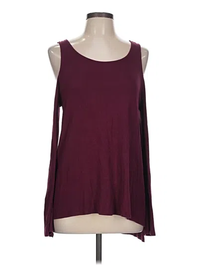 Pre-owned Hippie Rose Sleeveless Top Burgundy Cold Shoulder Neckline Tops