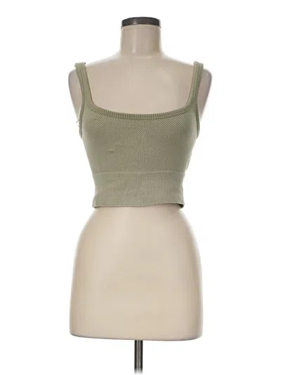 Pre-owned Hippie Rose Tube Top Green Strapless Neckline Tops