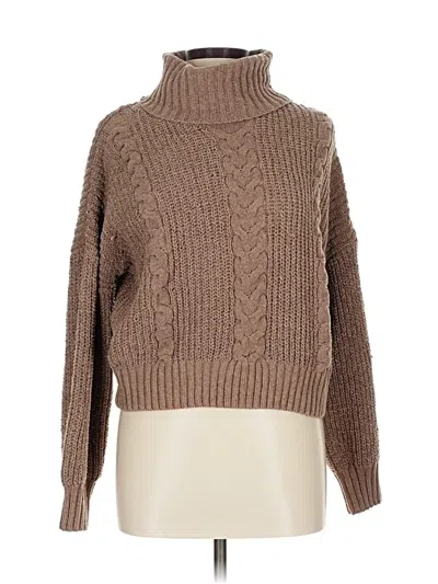 Pre-owned Hippie Rose Turtleneck Sweater In Brown