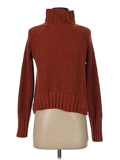 Pre-owned Hippie Rose Turtleneck Sweater In Brown