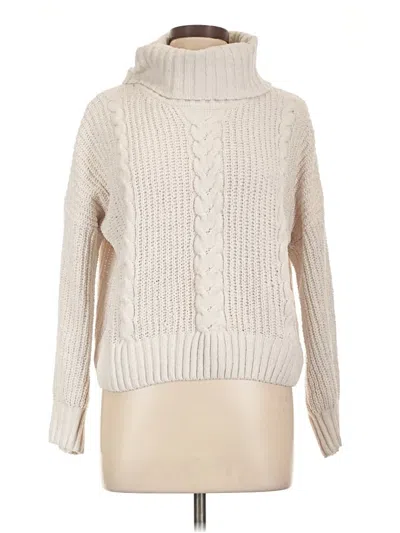 Pre-owned Hippie Rose Turtleneck Sweater In Ivory