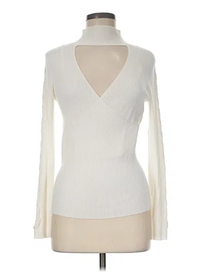 Pre-owned Hippie Rose Turtleneck Sweater In Ivory