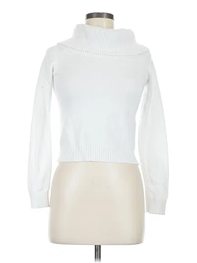 Pre-owned Hippie Rose Turtleneck Sweater In White