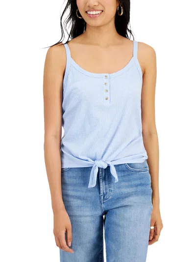 Hippie Rose Womens Side Tie Tank Halter Top In Multi