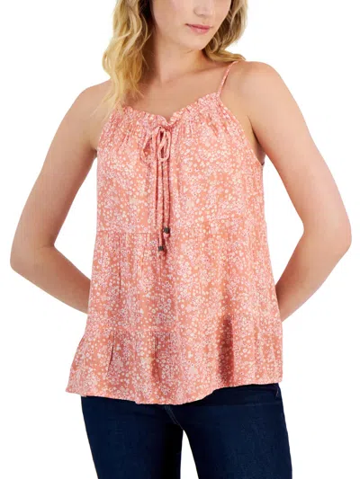 Hippie Rose Womens Tank Top Adjustable Halter Top In Multi