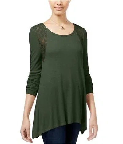 Pre-owned Hippie Rose Womens Tunic Pullover Blouse In Green