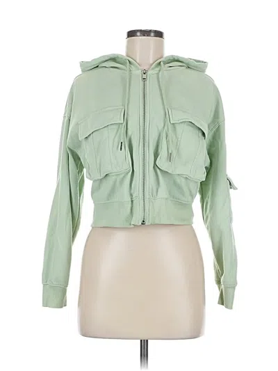 Pre-owned Hippie Rose Zip Up Hoodie In Green