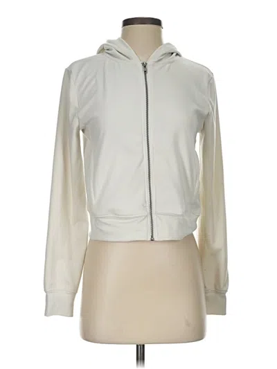 Pre-owned Hippie Rose Zip Up Hoodie In Silver