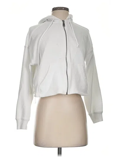 Pre-owned Hippie Rose Zip Up Hoodie In Silver
