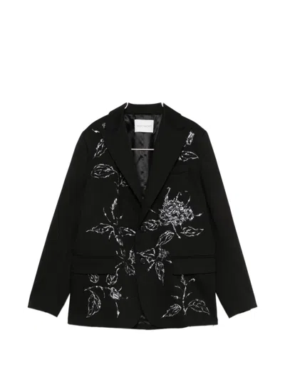 Hippy Realisti Cotton Single-breasted Blazer Jacket In Black