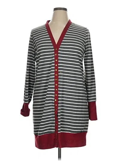 Pre-owned Hipster Row Cardigan Sweater In Burgundy