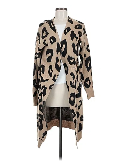 Pre-owned Hipster Row Cardigan Sweater In Tan