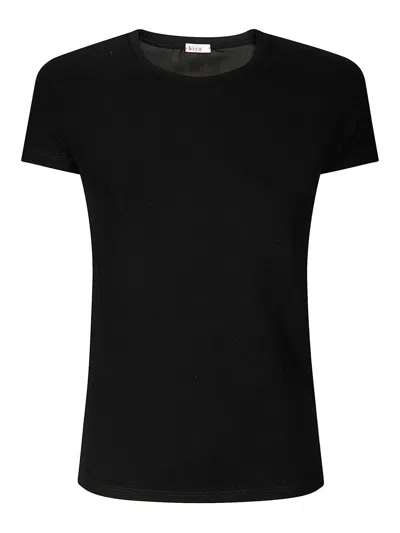 Hira Short-sleeved Viscose T-shirts In Black