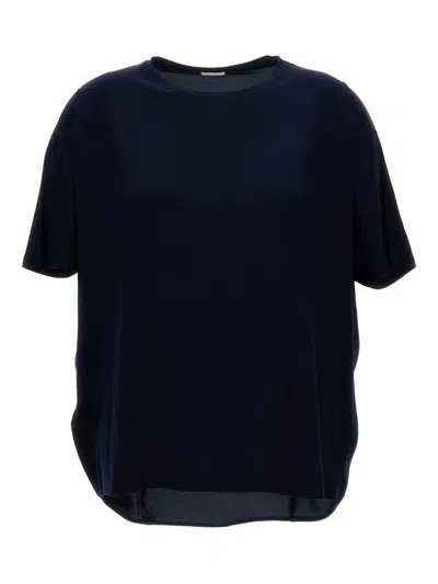 Hira Drop-shoulder T-shirt In Blue