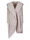 Hira Hooded Oversized Trench Coat In Pink