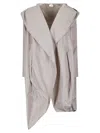 Hira Hooded Oversized Trench Coat In White