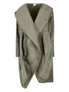 Hira Oversized Green Trench Coat In Gray