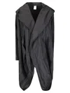 Hira Oversized Black Hooded Trench Coat In Gray