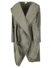 Hira Oversized Green Trench Coat In Multi