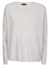 Hira Soft Sweater With V-neck In Gray