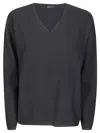 Hira Soft Sweater With V-neck In Gray