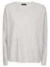 Hira Soft Sweater With V-neck In White
