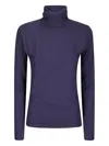 Hira Turtleneck Long-sleeve Top In Blue