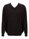 Hira V-neck Ribbed Sweater In Black