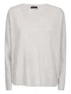 Hira Soft Sweater With V-neck In Gray