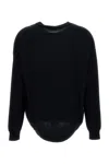 Hira V-neck Sweater With Ribbed Detailing In Black