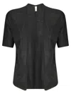 Hira Viscose Cardigan With Short Sleeves In Black
