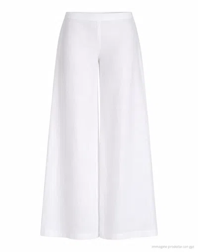 Hira White Linen Trousers
