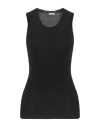 Hira Woman Tank Top Black Size 8 Viscose, Polyester