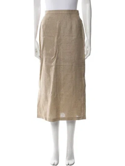 Pre-owned Hiroko Koshino Vintage Midi Length Skirt In Neutral