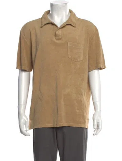 Pre-owned Hiroshi Kato Collar Short Sleeve Henley In Neutral