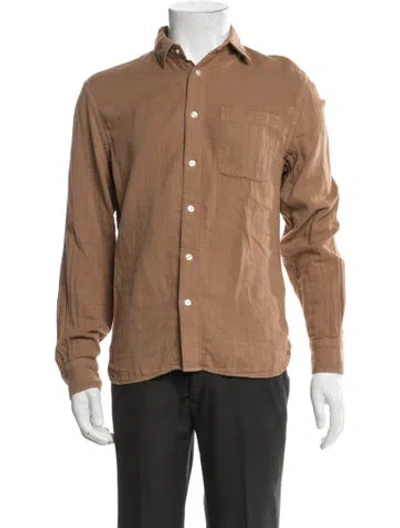 Pre-owned Hiroshi Kato Long Sleeve Shirt In Brown