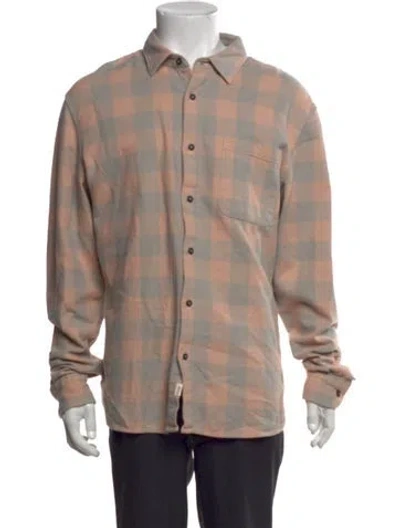 Pre-owned Hiroshi Kato Plaid Print Long Sleeve Shirt In Neutral