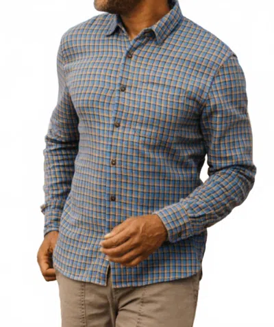 Hiroshi Kato Ripper Panama Double Gauze Shirt In Ocean In Blue
