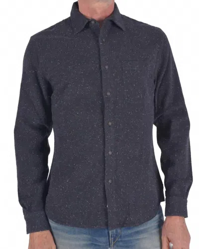 Hiroshi Kato Ripper Shirt In Charcoal Speckle In Multi