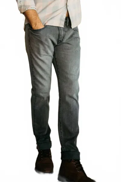 Hiroshi Kato Scissors Slim Tapered Jack Selvedge Jeans In Jett In Gray